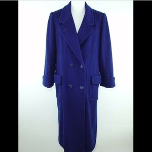 Montello Mackintosh Royal blue wool trench coat